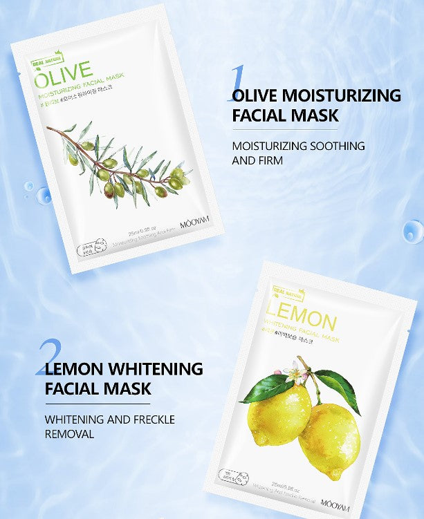 Natural Organic Fruit Face Mask Pack (6 Pieces)